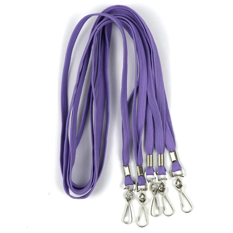Beebel Lanyard 50PCS Lanyards with Swivel Hook clips for ID Name Badge Holder (Purple) - Image 5